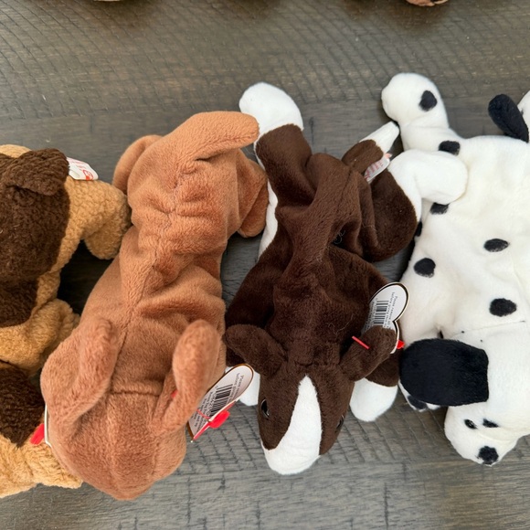 Vintage Ty Beanie Baby Dog Lot of 7 - Assorted Dogs with Tags - Picture 4 of 4